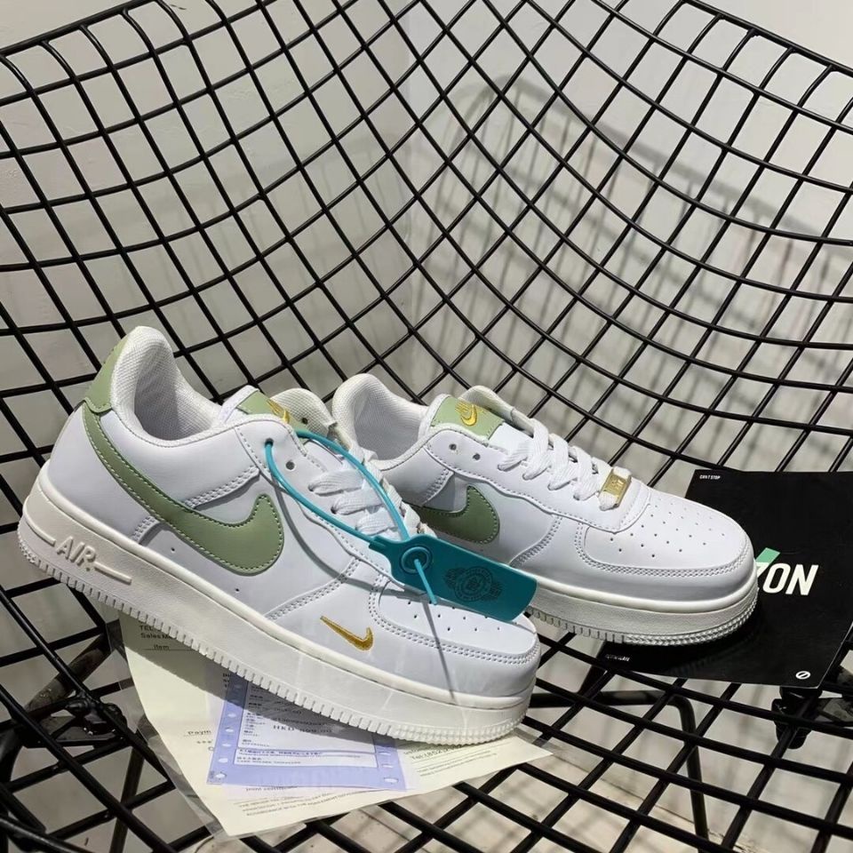 AF1 Air Force One รองเท้าผู้หญิงแพลตตินั่มสีเทามินิตะขอฤดูร้อนรองเท้า ...