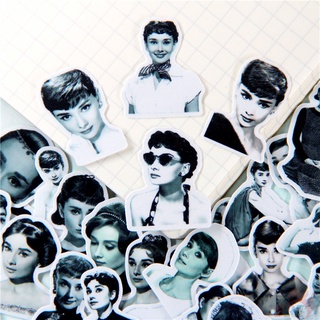 ★★★ Audrey Hepburn Q-1 Classical Black &amp; White Diary Manual สติ๊กเกอร์ ★★★ 50pcs/set DIY Fashion Album Decor สติ๊กเกอร์