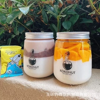ขวดพลาสติก (PET) ทรงตัวยู+ฝาอลูมิเนียม 350-500 ml ชา กาแฟ ใส่ชาไข่มุก โยเกิร์ต เบเกอรี่ ดใส่ขนม