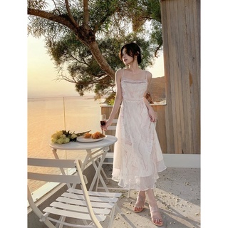 พร้อมส่งชมพู , พรีฟ้า Yayee Dress  มีซับใน สายปรับได้