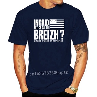 เสื้อยืดคอกลม ผ้าฝ้าย 100% พิมพ์ลาย ingrid do you breizh สําหรับผู้ชาย และผู้หญิง