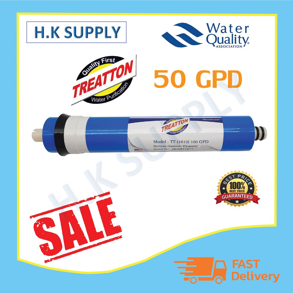 Treatton ไส้กรองน้ำ ไส้กรองเมมเบรน RO เมมเบรน Membrane 50 GPD เครื่องกรองน้ำ ตู้น้ำหยอดเหรียญ