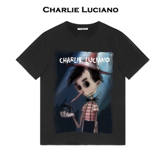 ค่าสัมบูรณ์Charlie Luciano Pinocchio เสื้อยืดลําลองสําหรับผู้ชายผู้หญิงแขนสั้นคอกลมรหัสเต็ม S-3XL