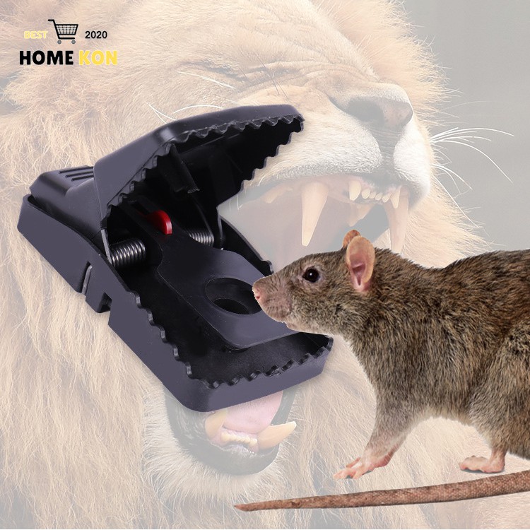 ที่ดักหนู อุปกรณ์ดักหนู Mouse trap กับดักหนู แบบสปริง ไม่ต้องใช้สารเคมี 14*5*7.5 ซม สีดำ แบบใช้ซ้ำได้