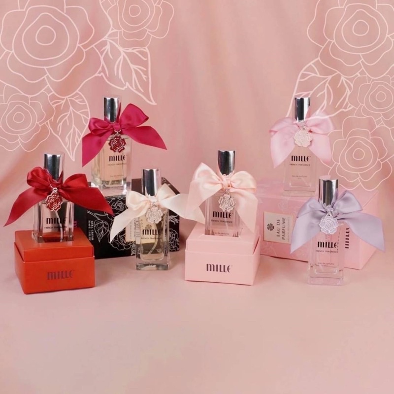 MILLE Eau De Parfume ไอเท็มน้ำหอมใหม่ล่าสุดจากมิลเล่ พร้อมส่ง 6 กลิ่น ขายดี มีโปร 1แถม1 (แถมฟรีบีบี)