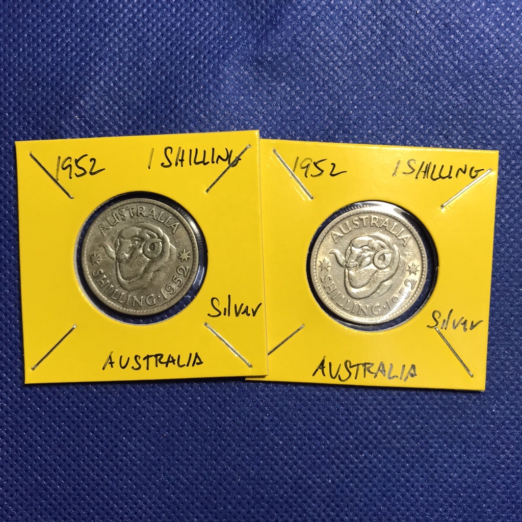 Special Lot No.60129 เหรียญเงิน ปี1952 ออสเตรเลีย 1 SHILLING เหรียญสะสม เหรียญต่างประเทศ เหรียญเก่า หายาก ราคาถูก