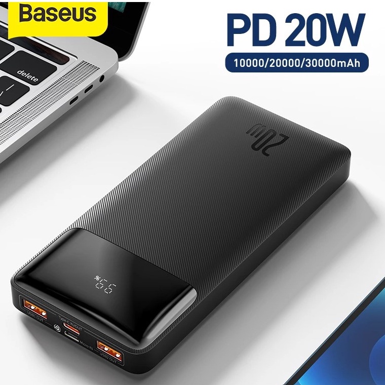 Baseus Quick Charge Power Bank แบตสำรอง 20W 10000/20000mAh แบตเตอรี่สำรองขนาดเล็ก แบตสำรอง