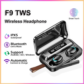 หูฟังบลูทูธ สเตอริโอ หูฟังไร้สาย แยกเสียงซ้ายขวา TWS Wireless bluetooth 5.0 headset Earphone Earbud รุ่น F9 5C