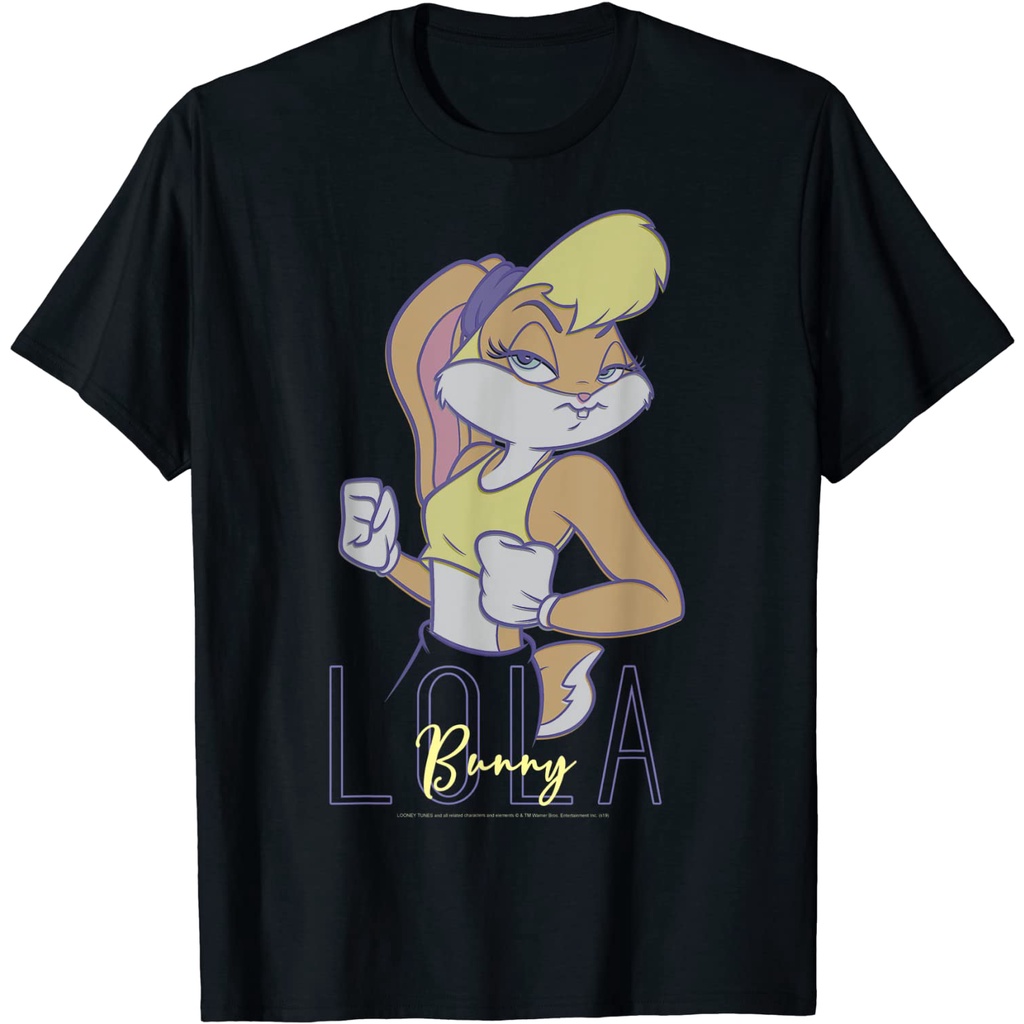 เสื้อยืดวินเทจเสื้อยืด พิมพ์ลาย Looney Tunes Lola Bunny Portrait สําหรับผู้ใหญ่S-4XL