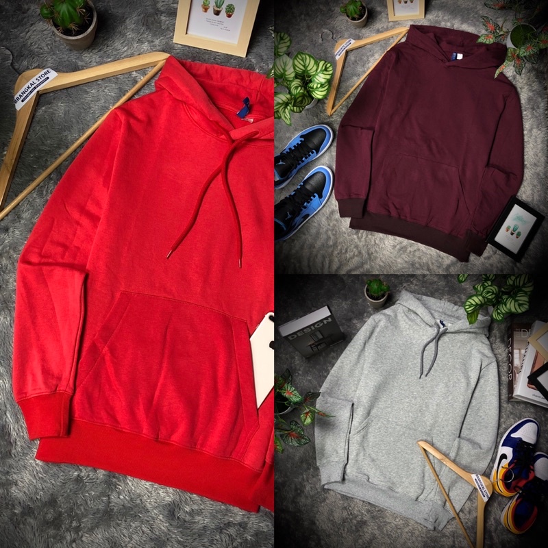 H*M BASIC HOODIE PULLOVER