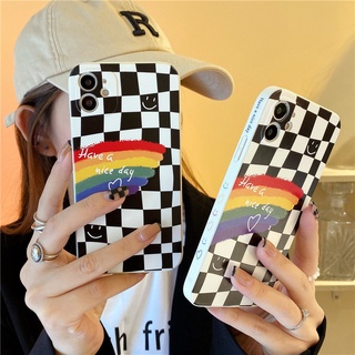 เคสซิลิโคน ลายตาราง สีรุ้ง สําหรับ Vivo V2043 1901 1902 1904 1906 V2026 V2027 V2029 1915 1723 1820 1808 1812 1806 1907 V5 PLUS