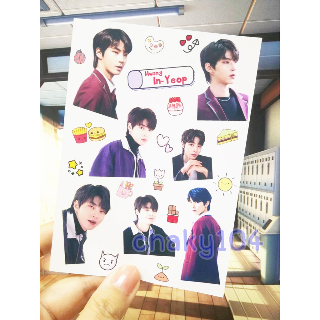 พร้อมส่ง!  สติกเกอร์  ฮวังอินยอบ (Hwang InYeop)  จาก 18 Again,  True Beauty  A6 ไม่ไดคัท  *มีเก็บเงิ