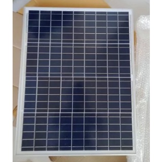 แผงโซล่าเซลล์ 12V 30W Polycrystalline พร้อมสายคีบแบต  Solar Cell Solar Light โซล่าเซลล์ แตกเปลี่ยนให้ใหม่ประกัน 10ปี