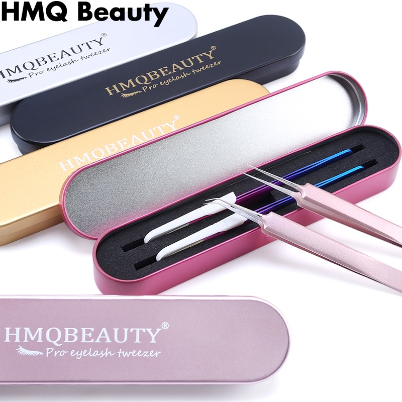 แหนบสเตนเลส ความแม่นยําสูง พร้อมกล่อง สําหรับต่อขนตา และคิ้ว ราคา ถูกที่สุด ดีลบีเคเค