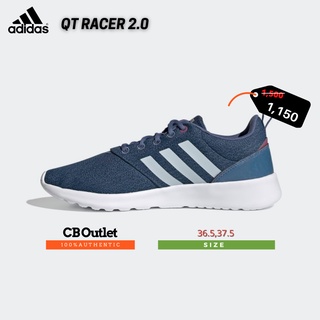 [36.5 37.5]รองเท้าวิ่งผู้หญิง รองเท้ากีฬา Adidas QT RACER SHOES 2.0 รับประกันแท้100%