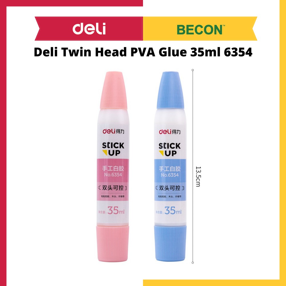กาว PVA สองหัว Deli 35ml 6354
