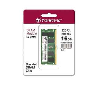 Transcend RAM-Memory DDR4-2666 SO-DIMM 16GB -TS2666HSE-16G :Premium Grade รับประกันตลอดอายุการใช้งาน  มีใบกำกับภาษี