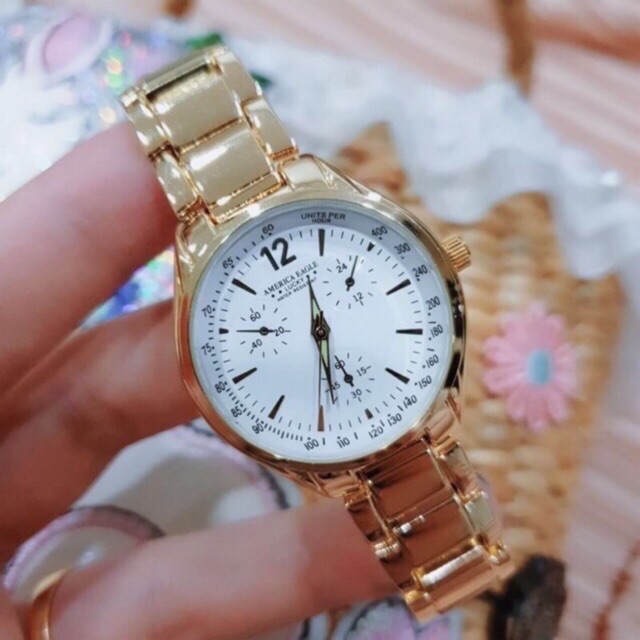 นาฬิกา America Eagle สายสแตนเลสสีทอง