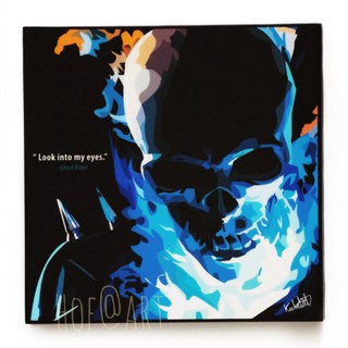 Ghost Rider โกสต์ ไรเดอร์ มัจจุราชแห่งรัตติกาล รูปภาพ​ติด​ผนัง ​pop​ art กรอบรูป แต่งบ้าน ของขวัญ รูปภาพ โปสเตอร์