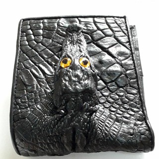 crocodile wallet monitor snap purse กระเป๋าธนบัตรใบสั้น