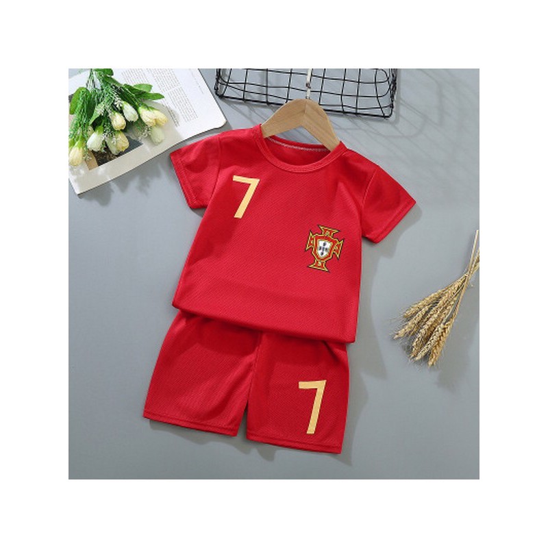 SC284A ชุดบอลเด็ก เสื้อ+กางเกง ผ้าลื่น Jersey (1ข/2ข/3ข/4ข/5ข/6ข/7ข/8ข)