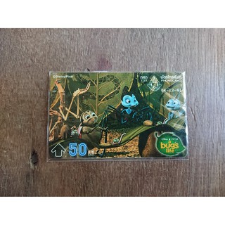 [ของสะสม] บัตรโทรศัพท์ทีโอที (TOT) ปี 2541 ลายภาพยนตร์ A Bugs Life 1/2 ของ Disney พิมพ์ลายเต็มใบ แถบแม่เหล็กสีทอง