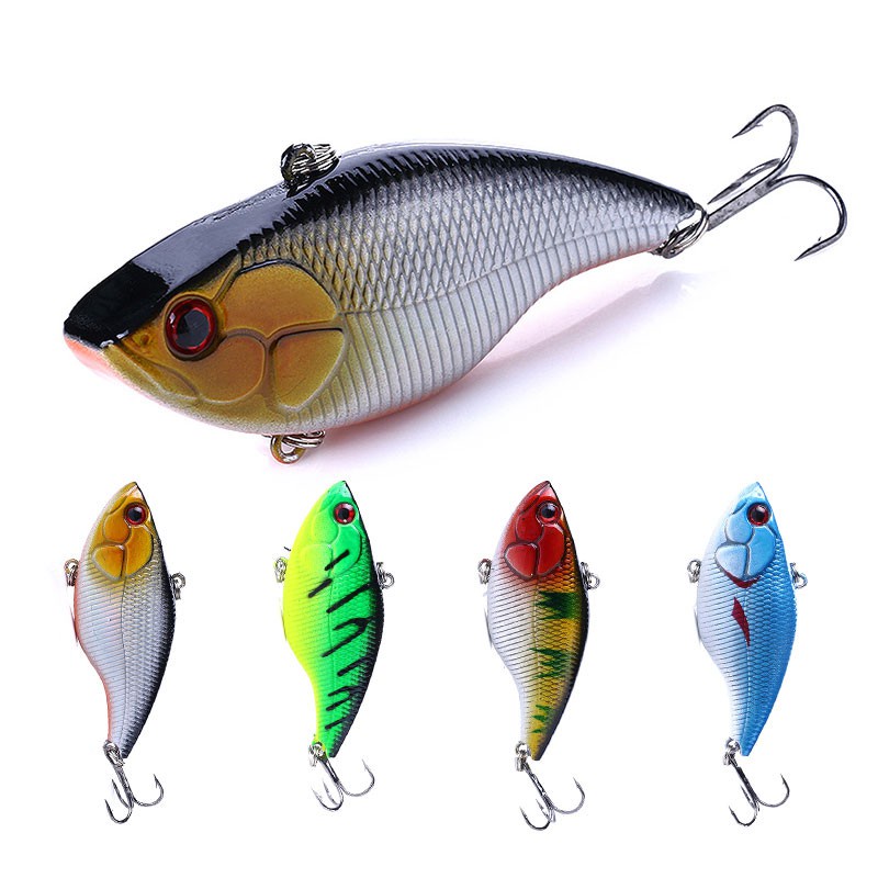 Hengjia เหยื่อตกปลาประดิษฐ์ 7.5 ซม. / 18 กรัม 1 ชิ้น VIB Fishing Lure Artificial Hard Baits Fishing Tackle ราคา ถูกที่สุด ดีลบีเคเค