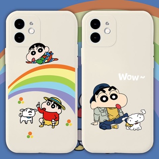 เคสโทรศัพท์มือถือซิลิโคน ลายการ์ตูนชินจัง สีรุ้ง มีความคิดสร้างสรรค์ เครยอนชินจัง ฝาครอบป้องกันการตก สำหรับติด เคสไอโฟน11 โทรศัพท์ se2020 7 8 plus 11 เคสไอโฟน 12 13 14 pro max เคสไอโฟน 13 เคสไอโฟน เคสไอโฟน7พลัส xs XR case เคสโทรศัพท์ เคส  Frosted case