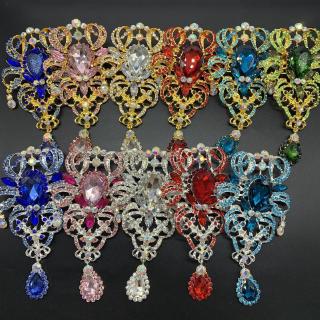 Vintage jewelry แฟชั่นเข็มกลัดขนาดใหญ่ เพชรคริสตัลเข็มกลัด สีสี