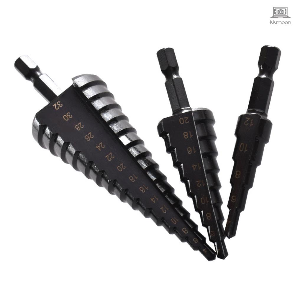 ชุดดอกสว่านเจาะโลหะ เคลือบไนไตรด์ Hss โคบอลต์ สีดํา สําหรับแผงเหล็ก เหล็ก ไม้ Pvc บาง 4 ชิ้น - รูปที่ 3