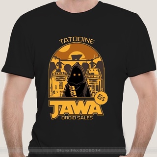 คอลูกเรือเสื้อยืด ผ้าฝ้าย พิมพ์ลาย droid jawa tatooine สีดํา แฟชั่นฤดูร้อน สําหรับผู้ชายS-5XL