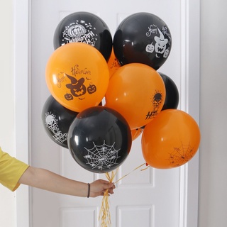 ✅พร้อมส่ง✅ลูกโป่งฮัลโลวีนHalloween 12นิ้วเกรดAชนิดหนาอย่างดี BALLOONS(1ชุด10ใบ)