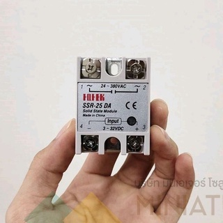 โซลิดสเตตรีเลย์ 25A solid state relay SSR-25DA 25A actually 3-32V DC TO 24-380V AC Single-phase solid state relay SSR-25