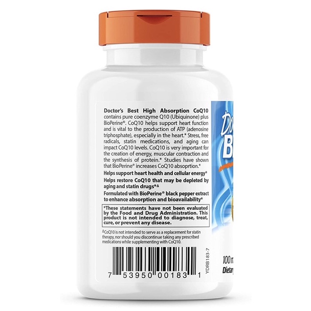 Doctor’s Best High Absorption Co Q10 100mg 120 Softgels ดอกเตอร์เบส โค ...