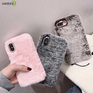 ♥Aikeke♥ Case OPPO Reno 6 5 4 Pro Plus 6Z 5Z 5f 5 Lite 4Z 4f 4 Lite Case Luxury Fashion Hairy Plush Shockproof Soft Phone Case Cover