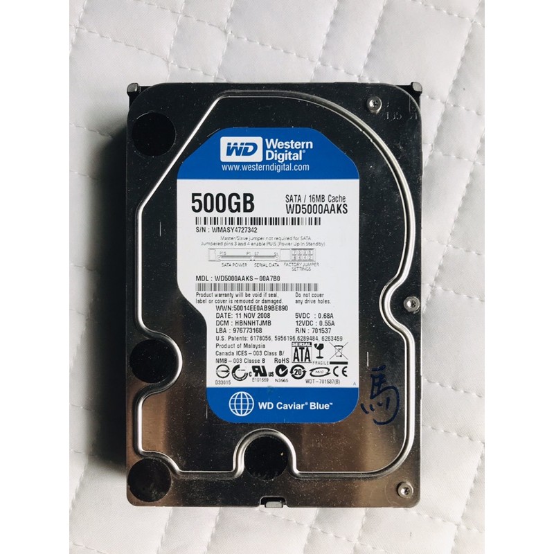 HDD 500GB WD BLUE, Seagte, tochiba(คละยี่ห้อ)