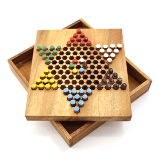 เกมไม้ดาว10 Chinese Checkers 10 ของเล่นไม้ เกมไม้ ของเล่นไม้เสริมพัฒนาการ ของเล่นไม้ฝึกสมอง wooden family board games