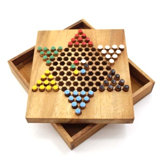 เกมไม้ดาว10 Chinese Checkers 10 ของเล่นไม้ เกมไม้ ของเล่นไม้เสริมพัฒนาการ ของเล่นไม้ฝึกสมอง wooden family board games