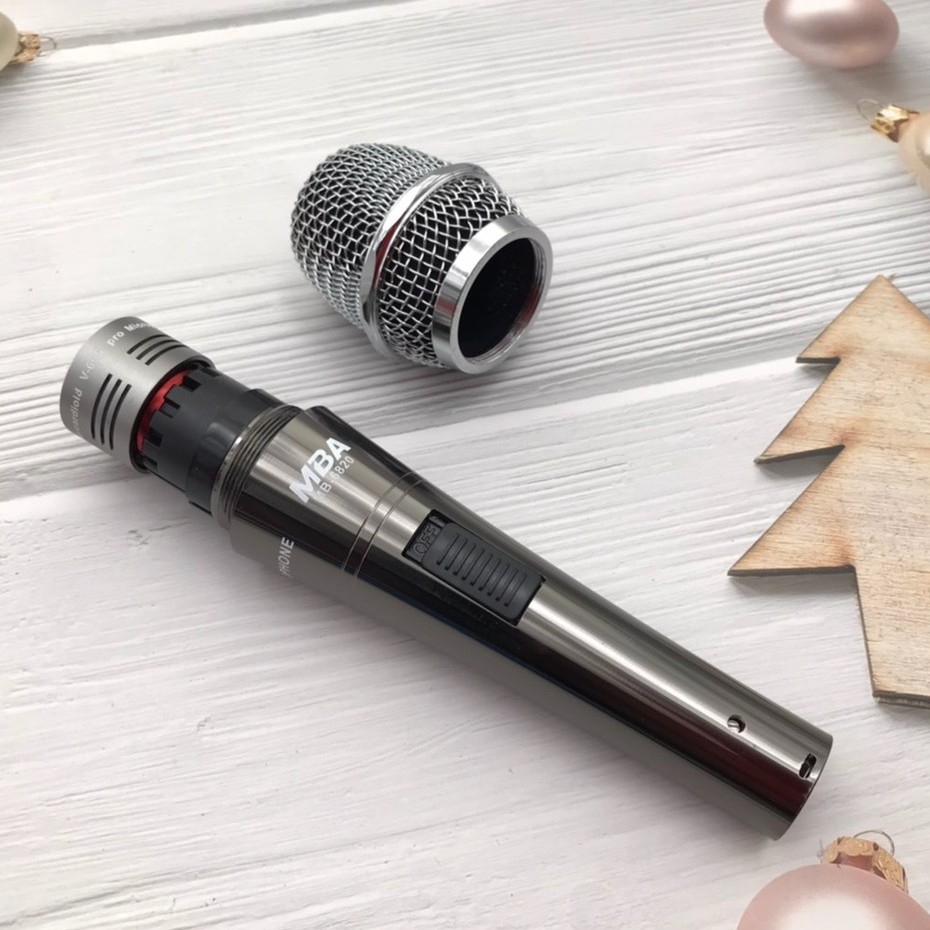 ไมค์สาย MBA ไมค์คาราโอเกะ Microphone สายยาว 5 เมตร พร้อมกระเป๋า