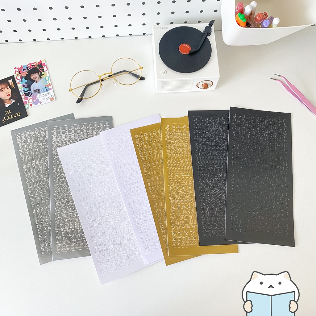สติกเกอร์ Little Alphabet ตัวอักษรจิ๋ว A-Z Font Letter DIY Sticker Sheet สติ๊กเกอร์ ไดคัท mimisplan