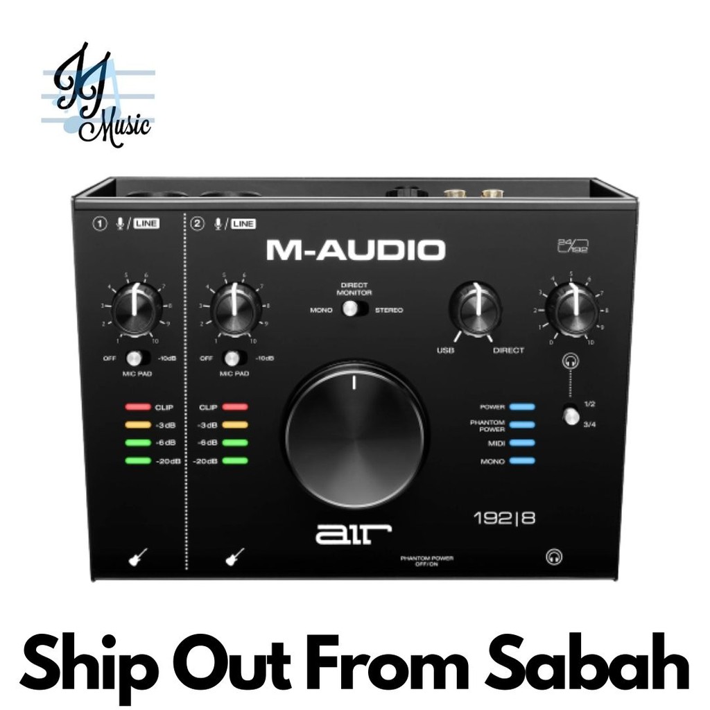 M-Audio AIR 192|อินเทอร์เฟซ MIDI เสียง 8 ตัว