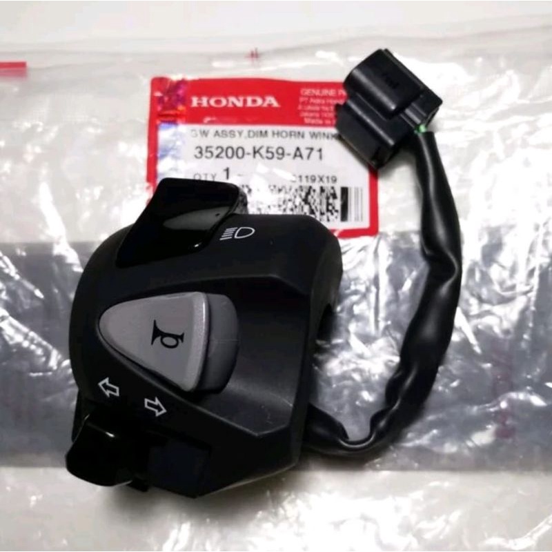 สวิตช์ ASSY DIM HORN WINKER LEFT HOLDER VARIO 125 /150 ใหม่ 2018 35200-K59-A71 ต้นฉบับ HONDA AHM