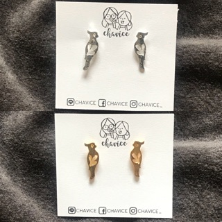 Stud Earrings :: Parrot