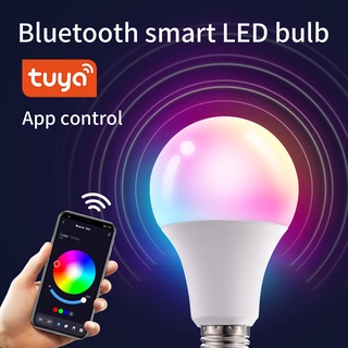 Tuya หลอดไฟอัจฉริยะ LED RGB 10w E27 RGBCW 85-265V บลูทูธ หรี่แสงได้ หลากสี สําหรับบ้าน