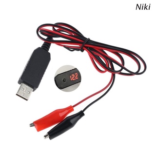 Niki Universal QC3.0 USB to 5V 6V 8.4V 12V AA AAA 9V Battery Eliminator Can Replace 4-8pcs AA AAA Batteries Adjust Voltage Power Supply Cable