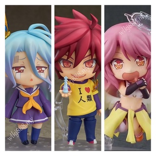 Nendoroid No Game No Life 652# Sora 653# Shiro 794# Jibril โมเดลตุ๊กตาอนิเมะ เปลี่ยนหน้าได้ ของเล่นสําหรับเด็ก