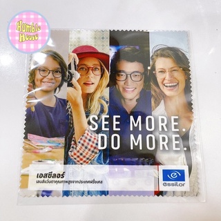 Essilor ผ้าเช็ดเลนส์แว่นตา เลนส์กล้อง Microfiber