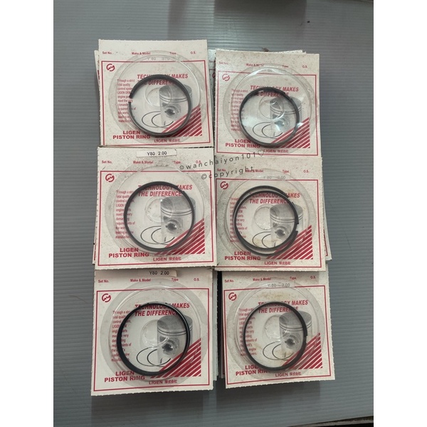 แหวนลูกสูบ Y80 OEM งานไต้หวันเกรดA ลดราคาล้างสต้อก หมดแล้วหมดเลย