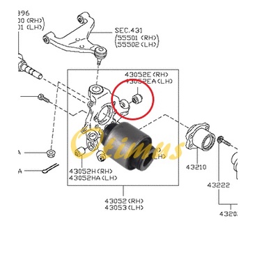 NISSAN ELGRAND E51 REAR KNUCKLE ARM BUSH