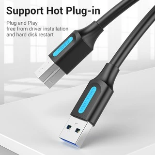 Vention สายเคเบิล Usb 3.0 Usb A To Usb B Male To Male 2A ความเร็วสูง 5Gbps สำหรับเครื่องปริ้น Canon Hp COO